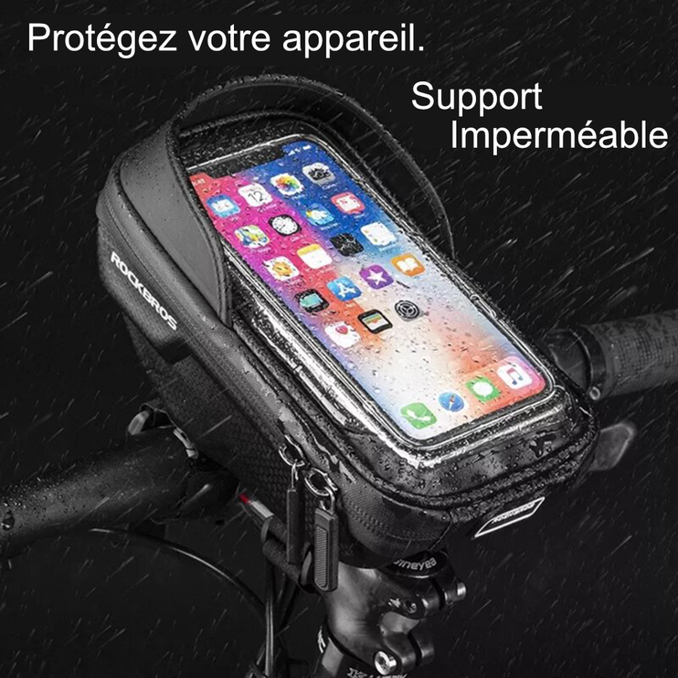 Support vélo étanche pour Smartphone avec Sac de rangement