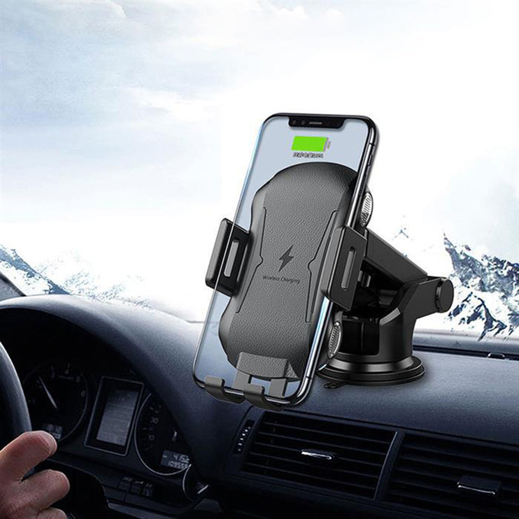 Support auto avec chargeur sans fil pour smartphone Techsuit CAPD032