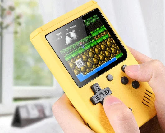 Mini Console de Jeux Portable Jaune - 500+ Jeux Rétro