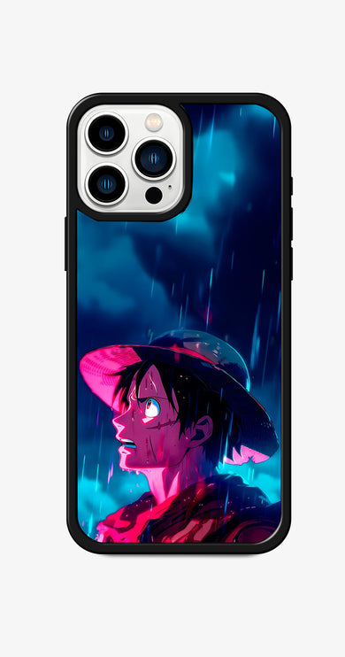 Coque iPhone personnalisée Luffy sous la pluie One piece