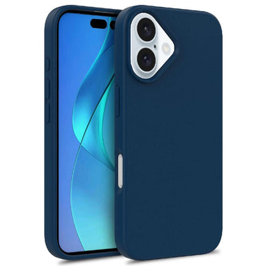 Coque MagSafe Écologique pour iPhone 16 Pro Max en TPU et Fibre de Blé - Couleur Bleu Marine