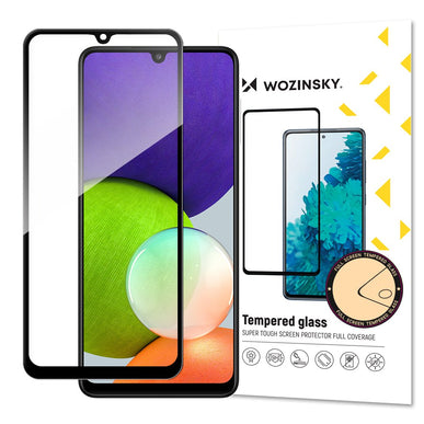 Verre trempé Wozinsky Super Tough Full Glue Plein Écran Samsung Galaxy A22 4G Noir