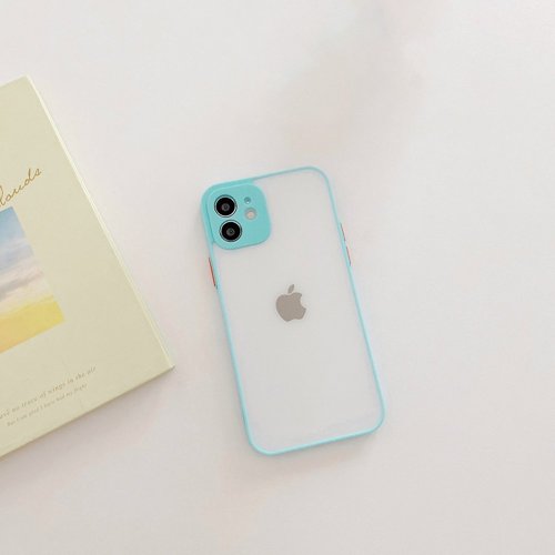 Coque translucide Milky Case  souple en silicone pour iPhone 12 Pro Max bleu