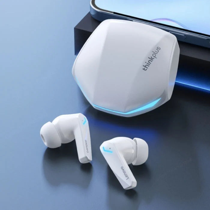Écouteurs Sans Fil Bluetooth 5.3 avec Fonction Double Mode Blanc - Musique et Jeux sans Compromis