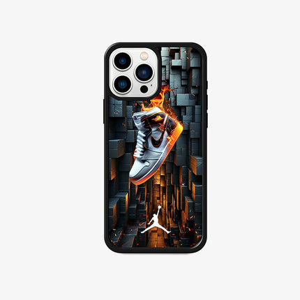 Coque iPhone Nike Jordan en feu